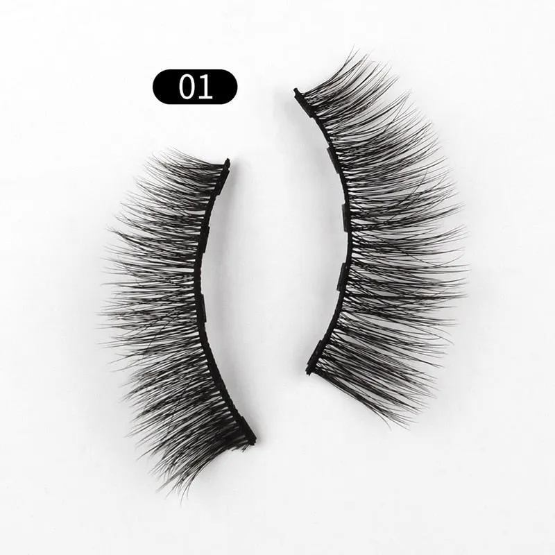 VenusFox Mix 1/3/5/7/10 Pairs Eye Makeup Magnet Lashes Magnetic False Eyelashes Liqiud Eyeliner Beauty Kit Mink Eyelash Wholesale