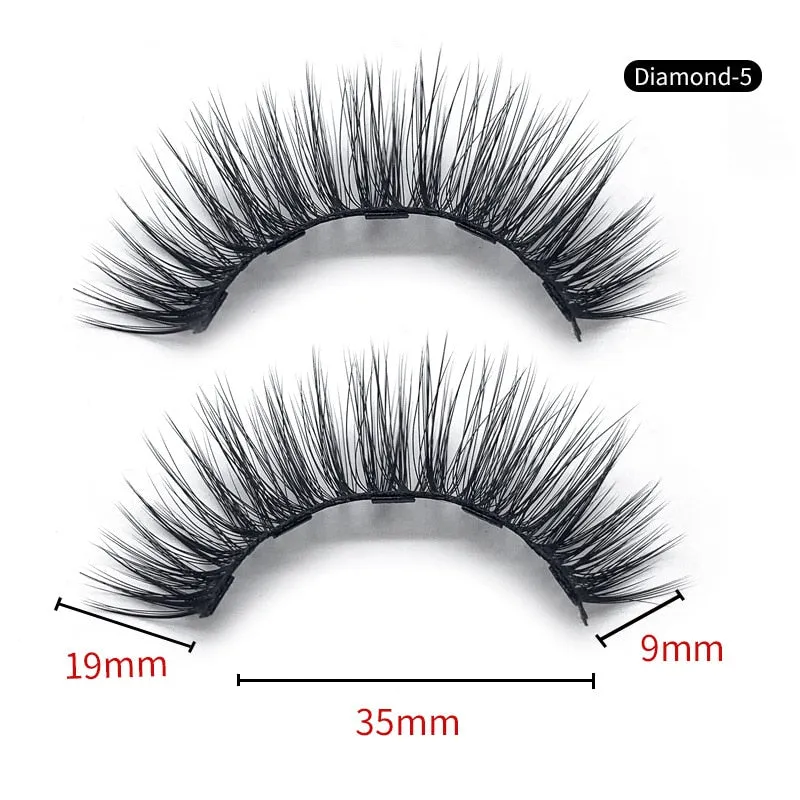 VenusFox Quantum Magnetic Eyelashes Magnet False Eyelashes Natural Long-lasting False Eyelashes Easy To Wear with Makeup