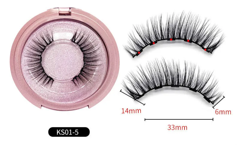 VenusFox Quantum Magnetic Eyelashes Magnet False Eyelashes Natural Long-lasting False Eyelashes Easy To Wear with Makeup