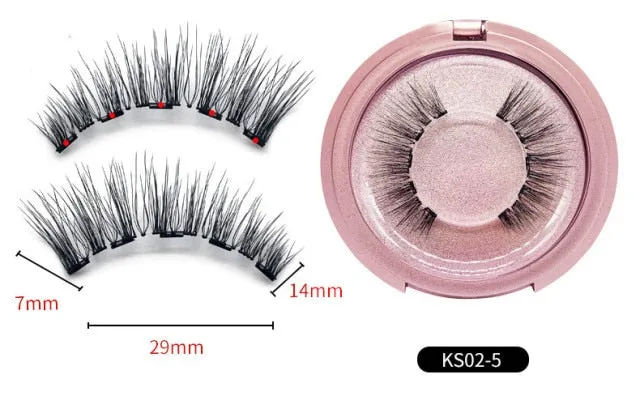 VenusFox Quantum Magnetic Eyelashes Magnet False Eyelashes Natural Long-lasting False Eyelashes Easy To Wear with Makeup