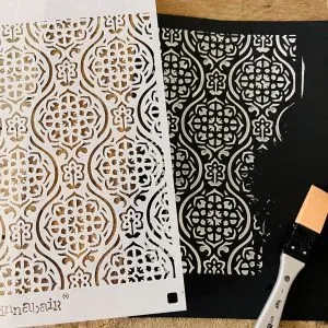 Victorian Tiles Stencil Finnabair
