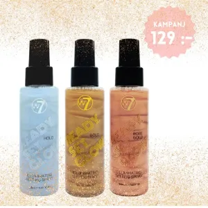 W7 Ready, Set & Glow - Settting Spray Set