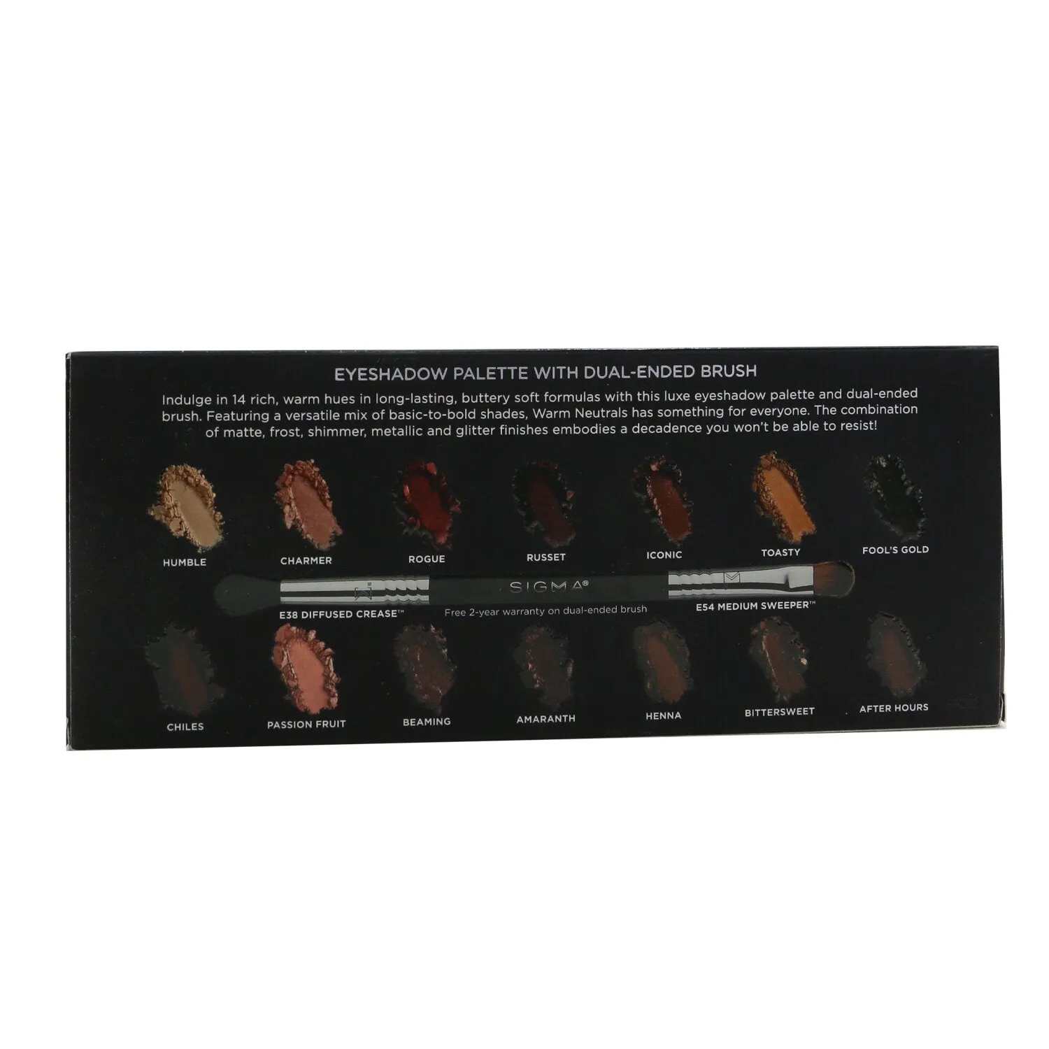 Warm Neutrals Eyeshadow Palette (14x Eyeshadow   1x Dual Ended Brush)