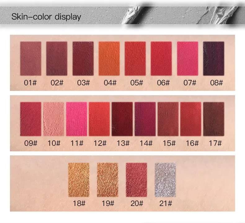 Women Beauty Lip  Sexy Long Lasting Waterproof Lip Gloss Matte Nude Liquid Lipstick