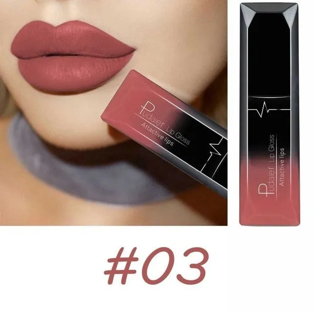 Women Beauty Lip  Sexy Long Lasting Waterproof Lip Gloss Matte Nude Liquid Lipstick