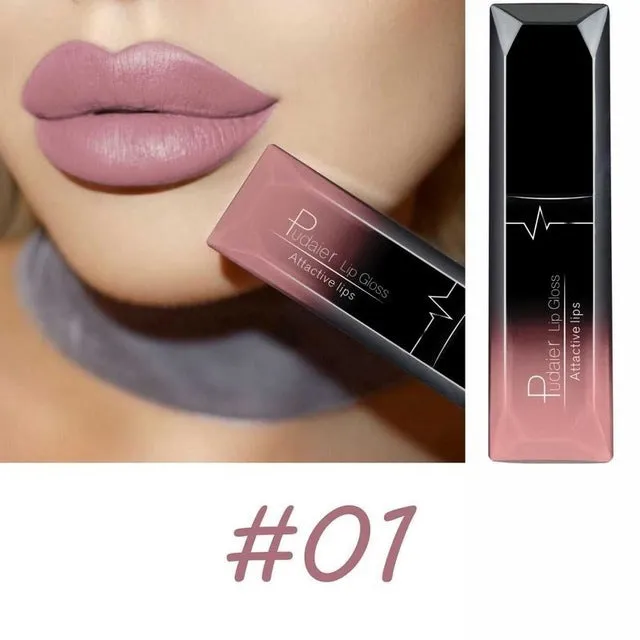 Women Beauty Lip  Sexy Long Lasting Waterproof Lip Gloss Matte Nude Liquid Lipstick