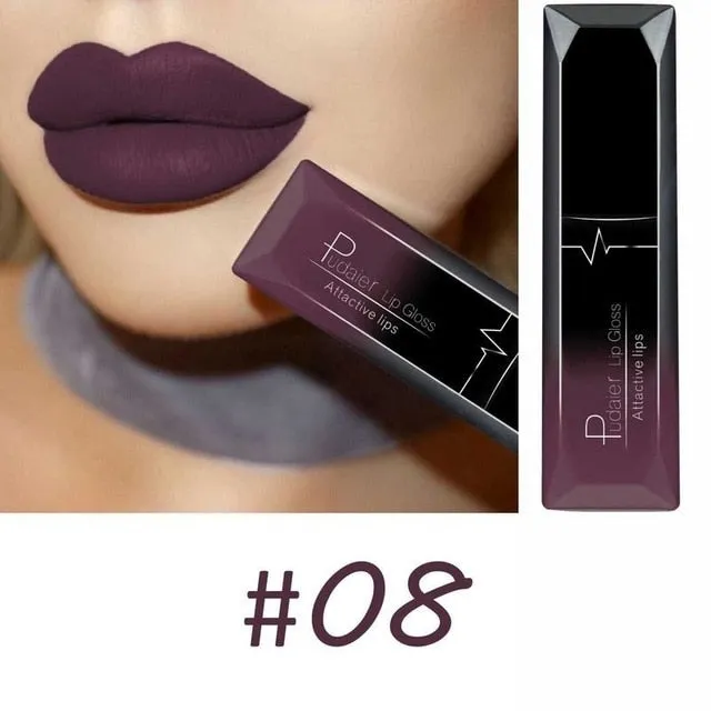 Women Beauty Lip  Sexy Long Lasting Waterproof Lip Gloss Matte Nude Liquid Lipstick
