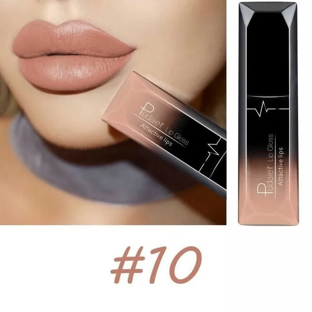 Women Beauty Lip  Sexy Long Lasting Waterproof Lip Gloss Matte Nude Liquid Lipstick