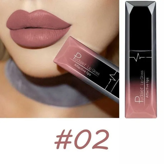 Women Beauty Lip  Sexy Long Lasting Waterproof Lip Gloss Matte Nude Liquid Lipstick