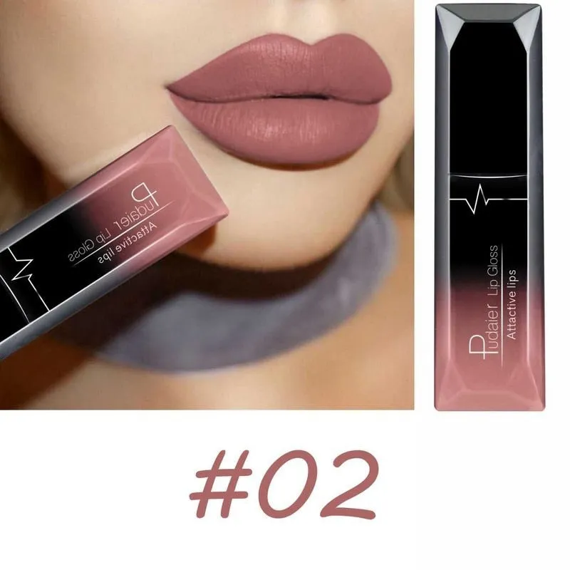 Women Beauty Lip  Sexy Long Lasting Waterproof Lip Gloss Matte Nude Liquid Lipstick