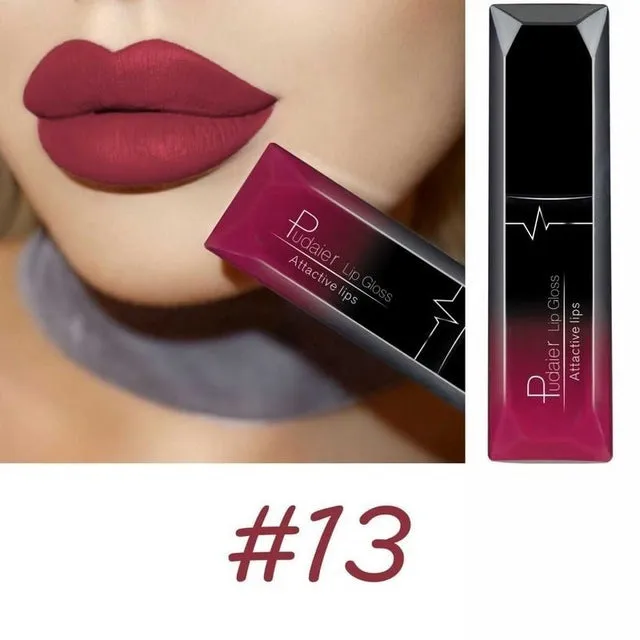 Women Beauty Lip  Sexy Long Lasting Waterproof Lip Gloss Matte Nude Liquid Lipstick