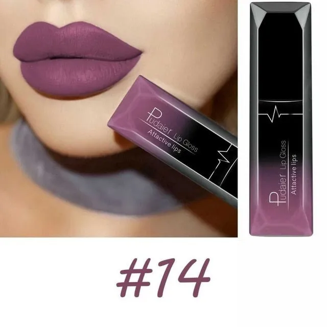 Women Beauty Lip  Sexy Long Lasting Waterproof Lip Gloss Matte Nude Liquid Lipstick