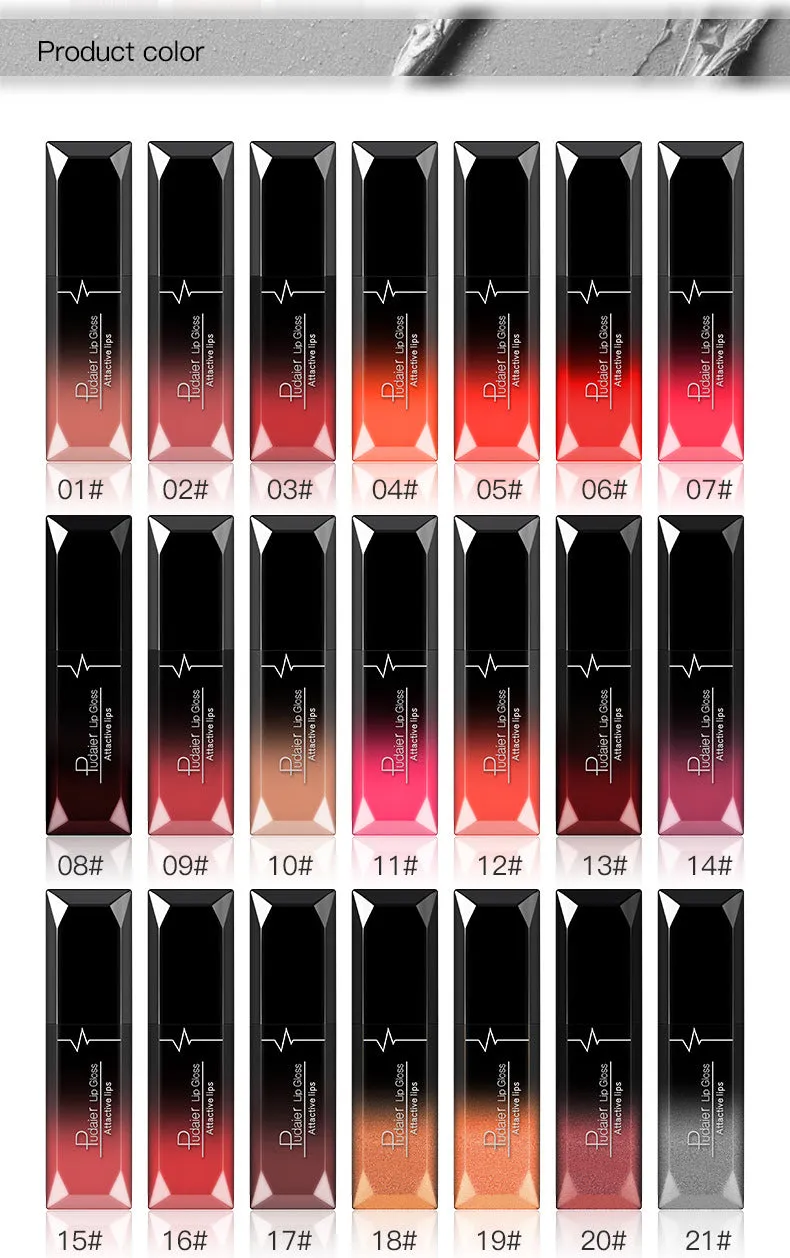Women Beauty Lip  Sexy Long Lasting Waterproof Lip Gloss Matte Nude Liquid Lipstick