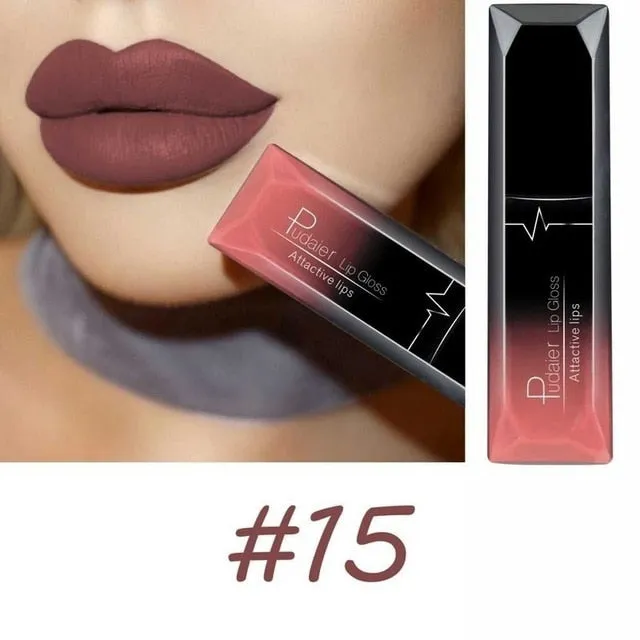 Women Beauty Lip  Sexy Long Lasting Waterproof Lip Gloss Matte Nude Liquid Lipstick