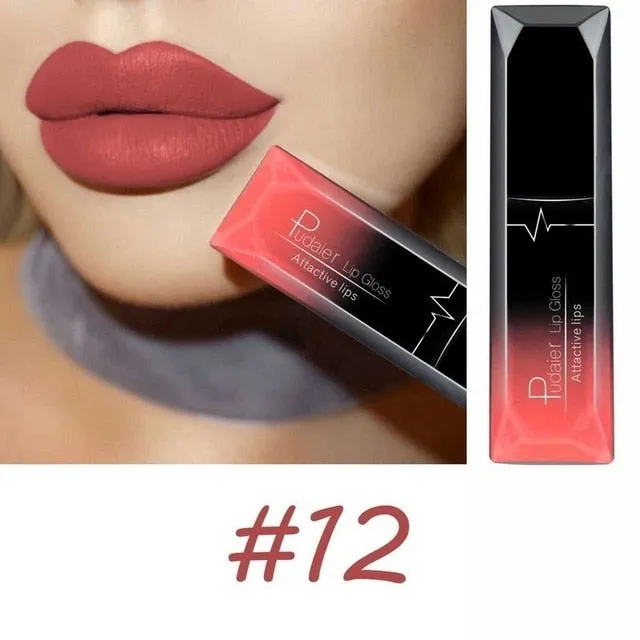 Women Beauty Lip  Sexy Long Lasting Waterproof Lip Gloss Matte Nude Liquid Lipstick
