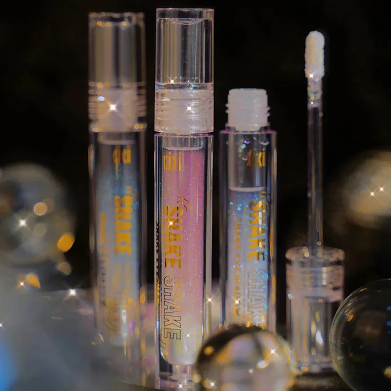 Yeknu Purple Blue Glitter Liquid Highlighter Water Light Diamond Polarized Liquid Eyeshadow Bright Crystal Highgloss Palette Cosmetics