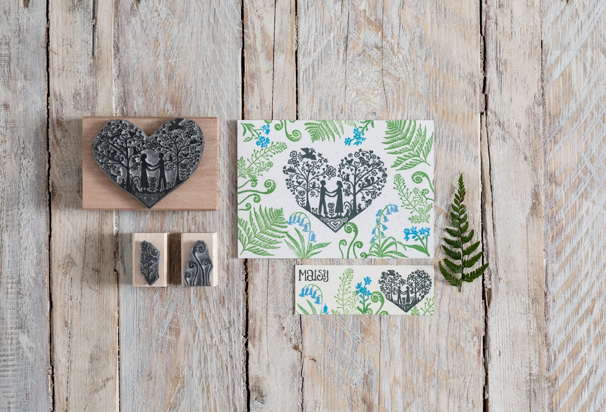 You and Me Heart Wedding Rubber Stamp