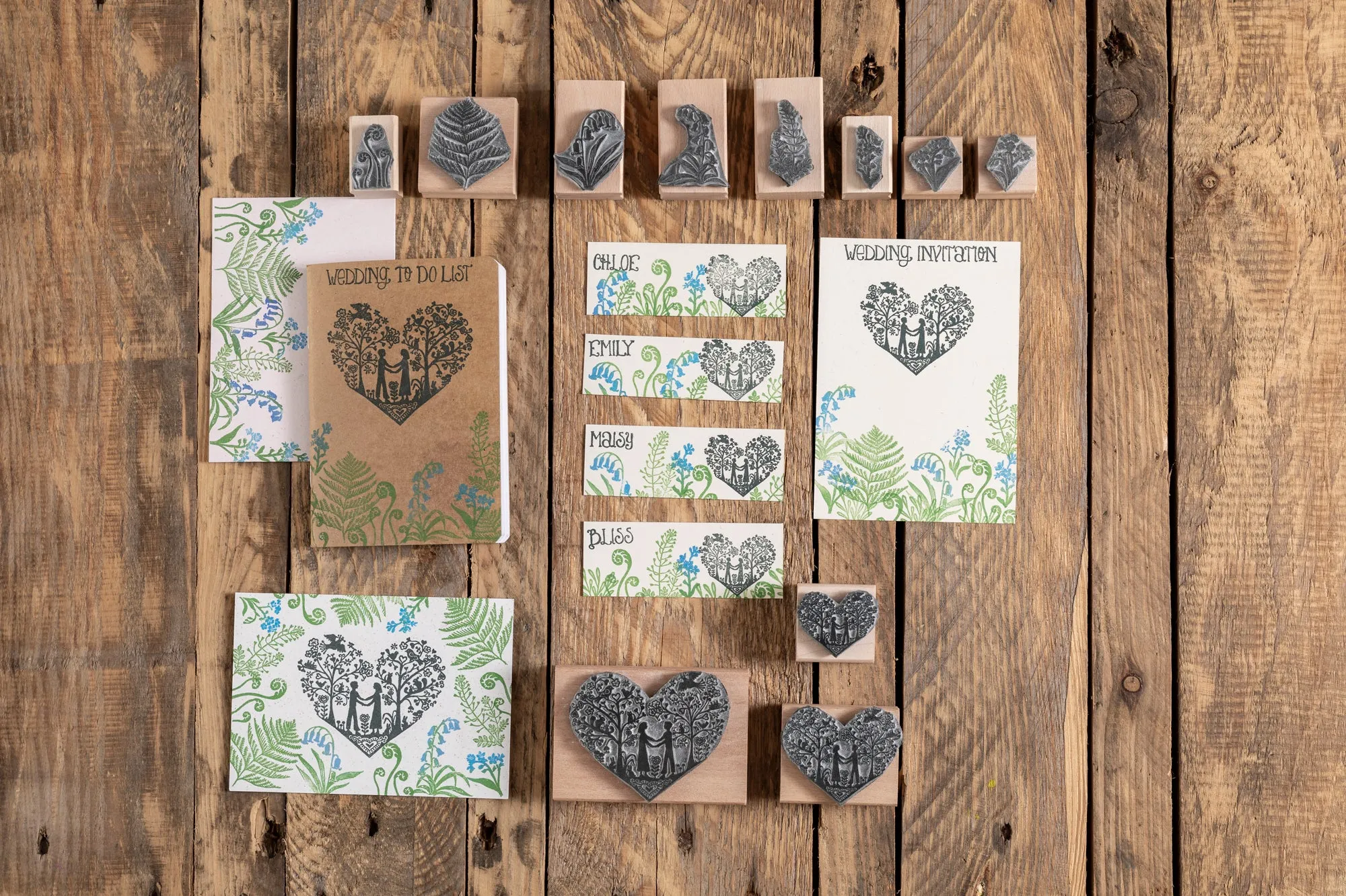 You and Me Heart Wedding Rubber Stamp
