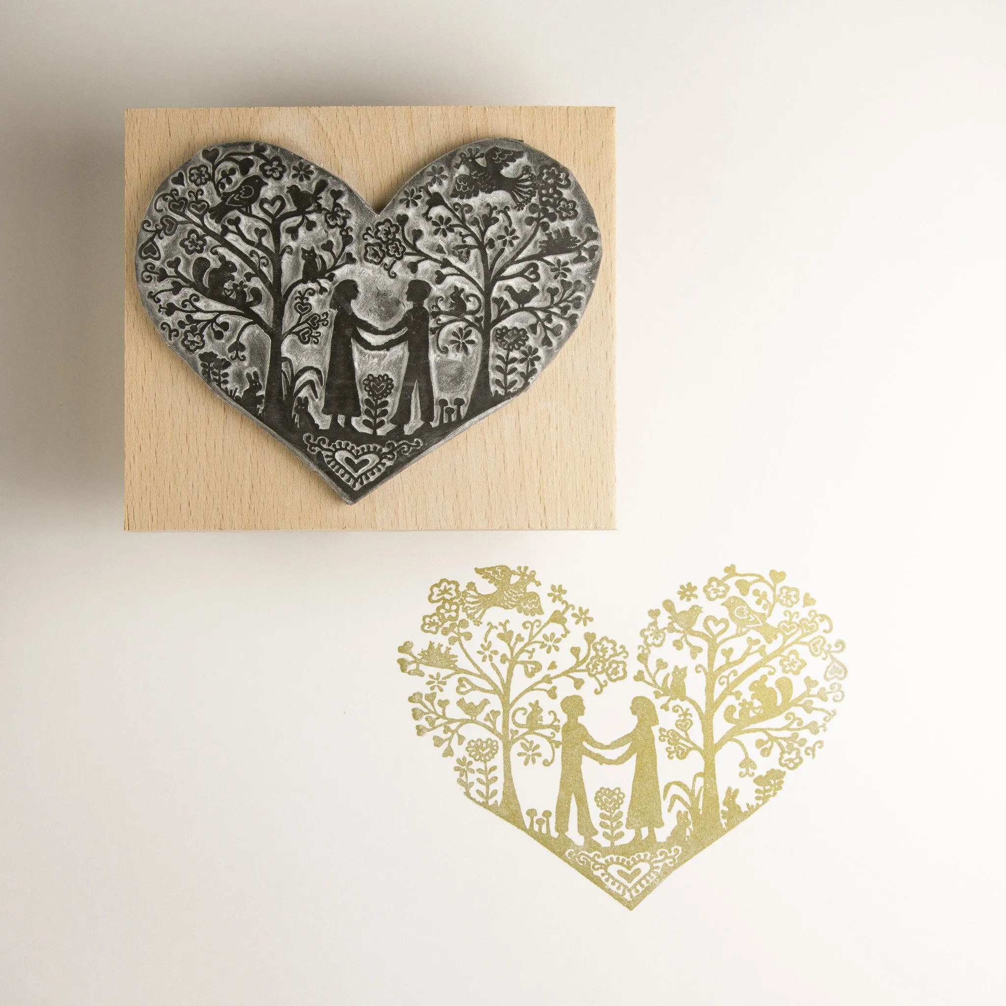You and Me Heart Wedding Rubber Stamp