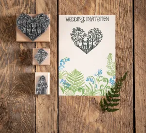 You and Me Heart Wedding Rubber Stamp