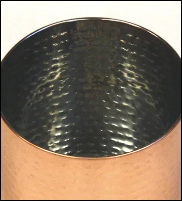 Zuccor Stainless Steel Canister w/ Hammered Copper Plated Exterior - 9"